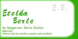 etelka berle business card